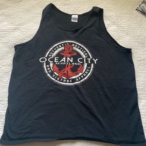 OCEAN CITY MARYLAND-Black Tank Top - Excellent